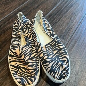 TOMS Zebra Print Women's Loafers